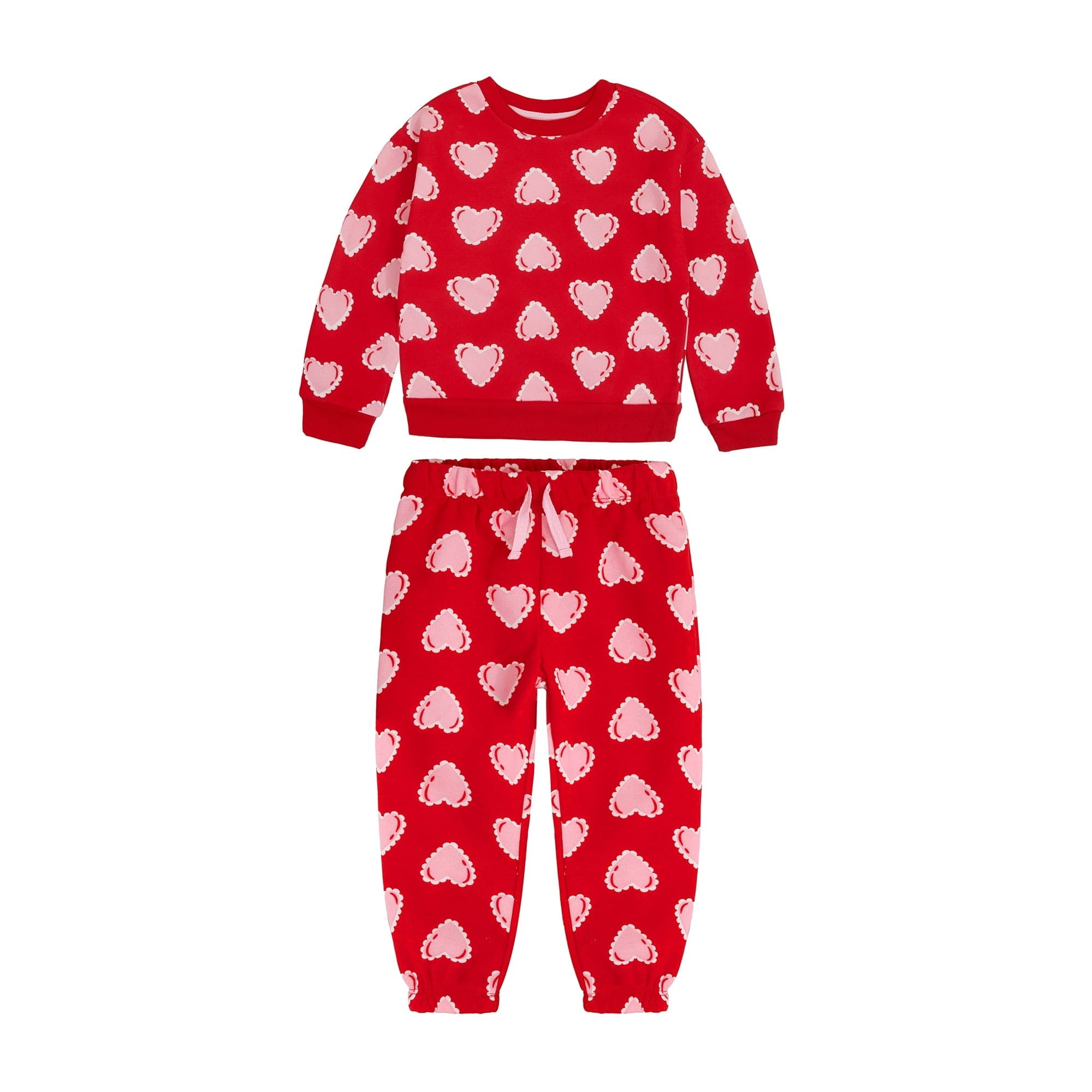 Walmart #ad :Way to Celebrate Baby & Toddler Valentine’s Day Jogger Sets, Sizes 12M-5T For $9.98