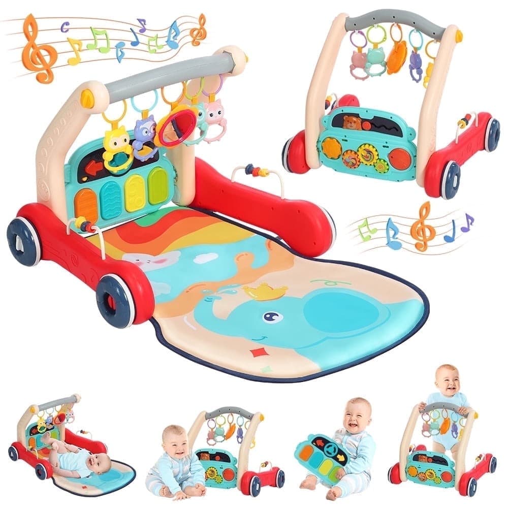 Walmart #ad :Baby Play Mat, Caveen 4 in 1 Baby Gym Activity Center with Musical Light Piano For $27.99 (Reg $45.99)