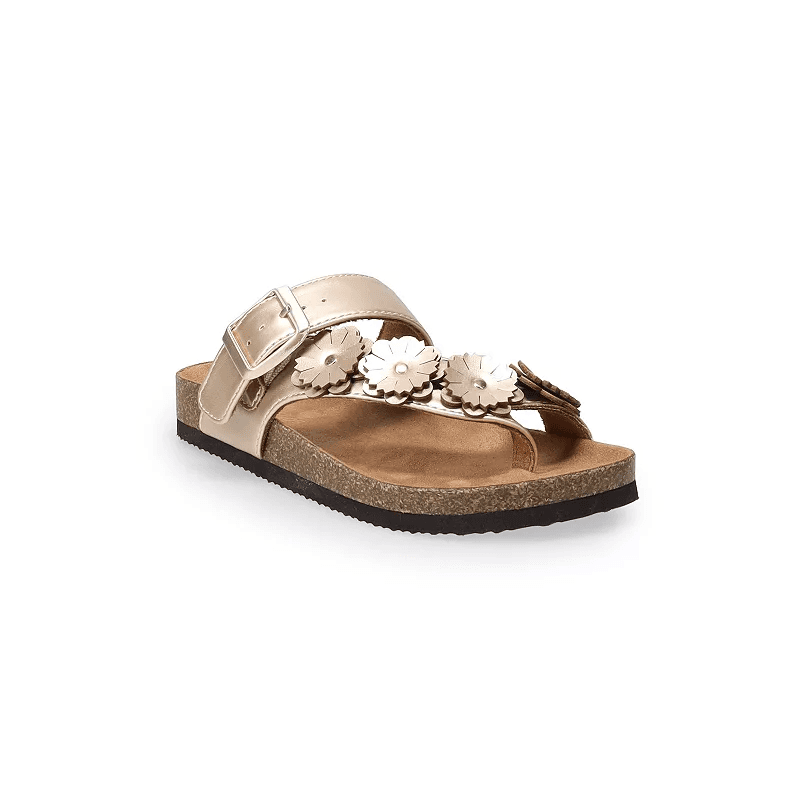 Kohl’s #ad:Sonoma Goods For Life® Krysta Girls’ Flower Footbed Sandals $9.55 (was $24.99) + store pickup.