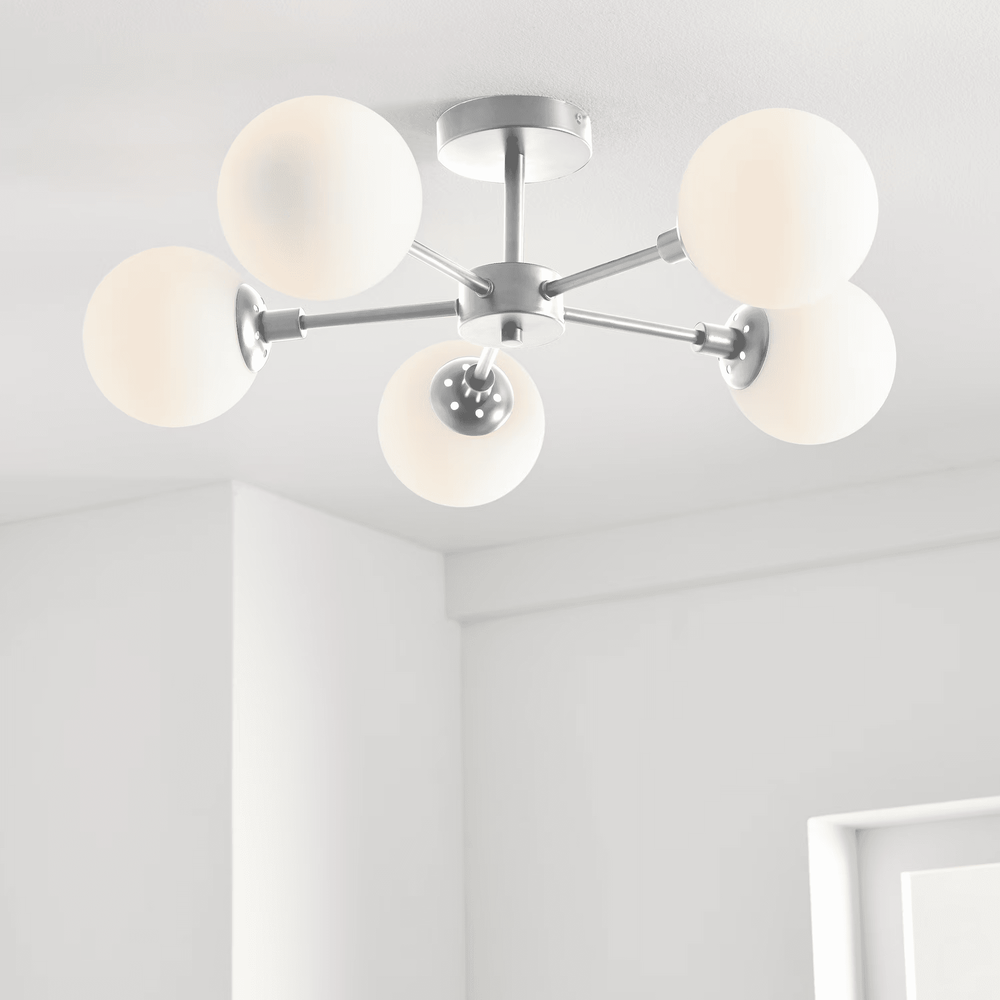 Walmart #ad:Better Homes & Gardens Five Globe Ceiling Light SN $29.97 (was $58) + store pickup.