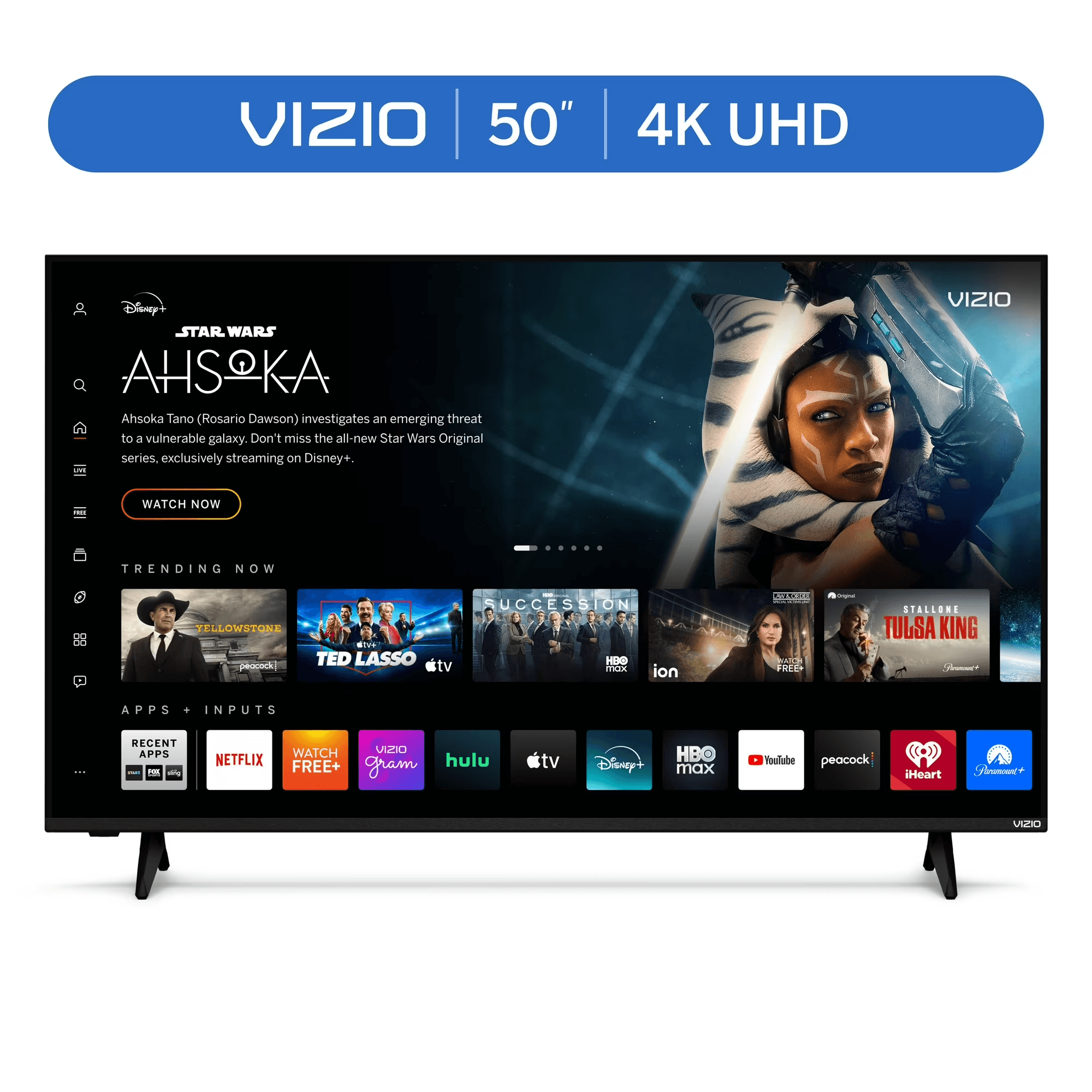 Walmart #ad:VIZIO 50″ Class 4K UHD LED HDR Smart TV $198 (was $268) + free shipping.