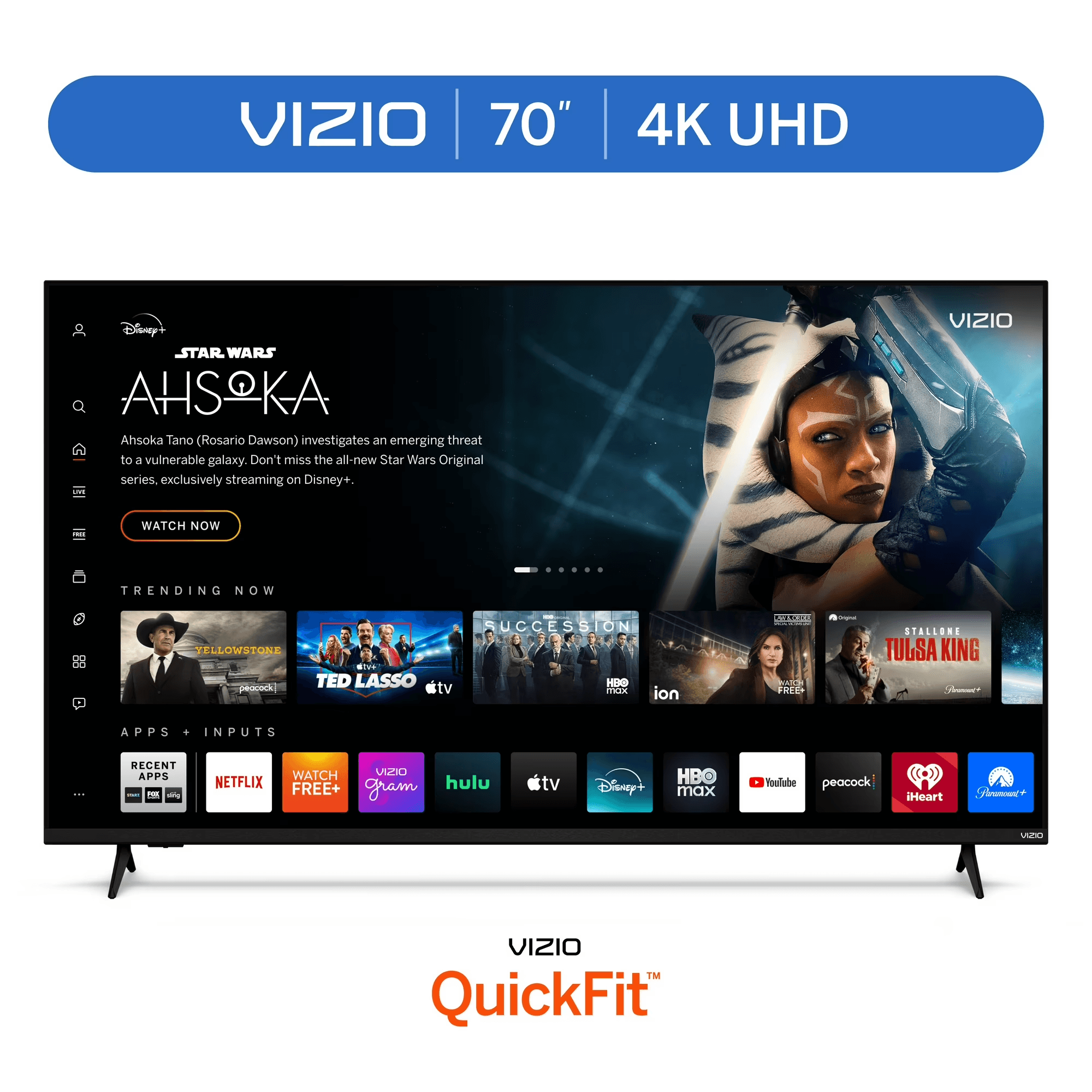 Walmart #ad:VIZIO 70” Class 4K UHD LED HDR Smart TV $398 (was $528) + free shipping.